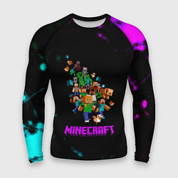 Мужской рашгард Minecraft neon краски