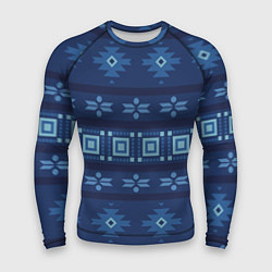 Мужской рашгард Blue tribal geometric