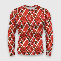 Рашгард мужской Красные треугольники, цвет: 3D-принт