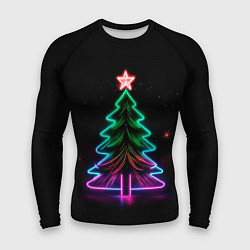 Мужской рашгард Неоновая ёлка