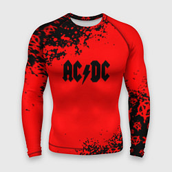 Рашгард мужской AC DC skull rock краски, цвет: 3D-принт
