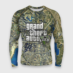 Рашгард мужской GTA 5 карта, цвет: 3D-принт