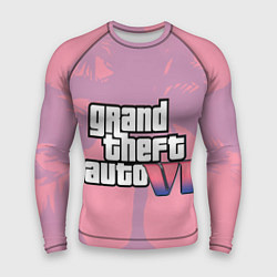 Рашгард мужской GTA 6 pink, цвет: 3D-принт