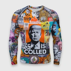 Рашгард мужской Donald Trump - american сollage, цвет: 3D-принт
