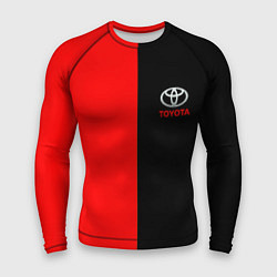 Рашгард мужской Toyota car красно чёрный, цвет: 3D-принт