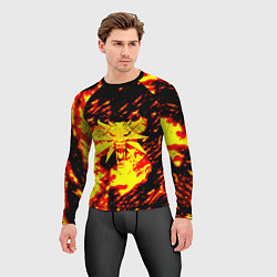 Рашгард мужской Ведьмак огненное лого, цвет: 3D-принт — фото 2