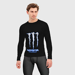 Рашгард мужской Monster energy голубой, цвет: 3D-принт — фото 2