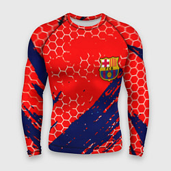 Рашгард мужской Барселона спорт краски текстура, цвет: 3D-принт