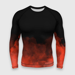 Рашгард мужской Красный туман на чёрном, цвет: 3D-принт