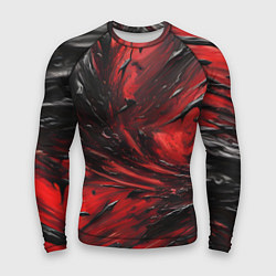 Рашгард мужской Чёрная и красная субстанция, цвет: 3D-принт