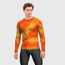 Рашгард мужской Солнечный огонь абстракция, цвет: 3D-принт — фото 2