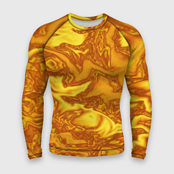 Рашгард мужской Абстракция жидкое золото, цвет: 3D-принт