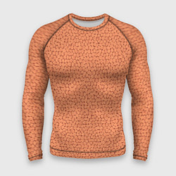 Мужской рашгард Текстура однотонный тёмно-персиковый