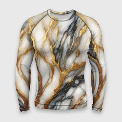Рашгард мужской Мрамор - текстура, цвет: 3D-принт
