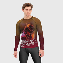 Рашгард мужской Michael Jackson нарисованный кистью, цвет: 3D-принт — фото 2
