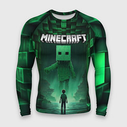 Рашгард мужской Minecraft зеленый монстр, цвет: 3D-принт