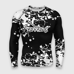 Мужской рашгард Tekken 8 брызги белых красок