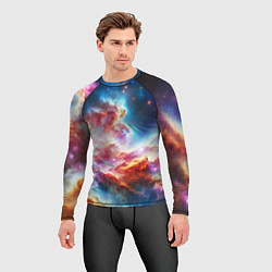 Рашгард мужской The cosmic nebula, цвет: 3D-принт — фото 2