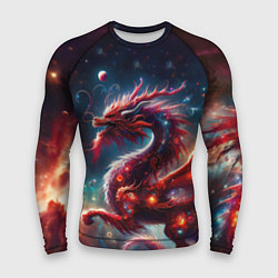 Рашгард мужской Красный космический дракон, цвет: 3D-принт