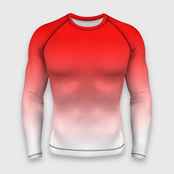 Рашгард мужской Красно белый градиент, цвет: 3D-принт