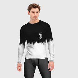 Рашгард мужской Juventus белый огонь текстура, цвет: 3D-принт — фото 2