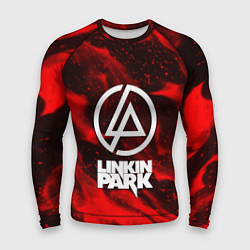 Рашгард мужской Linkin park красный огонь, цвет: 3D-принт