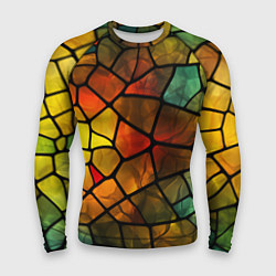 Рашгард мужской Витражная стеклянная мозаика, цвет: 3D-принт