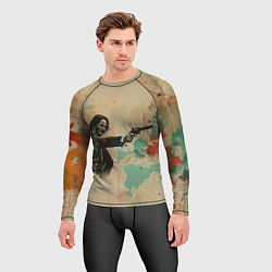 Рашгард мужской Джон Уик в стиле гранж, цвет: 3D-принт — фото 2