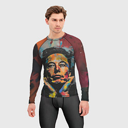 Рашгард мужской Илон Маск граффити портрет, цвет: 3D-принт — фото 2