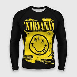 Рашгард мужской Nirvana - смайлик, цвет: 3D-принт