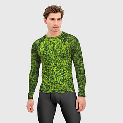 Рашгард мужской Зелёная трава листья, цвет: 3D-принт — фото 2