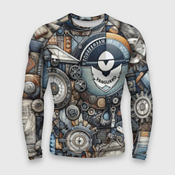 Мужской рашгард Механистический паттерн - авангард нейросеть