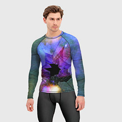 Рашгард мужской Расколотое стекло - космическая туманность, цвет: 3D-принт — фото 2