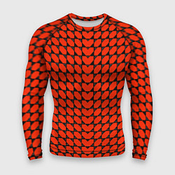 Рашгард мужской Красные лепестки шестиугольники, цвет: 3D-принт