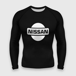 Мужской рашгард Nissan logo white