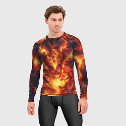 Рашгард мужской Огненный демон, цвет: 3D-принт — фото 2