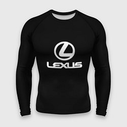 Рашгард мужской Lexus white logo, цвет: 3D-принт