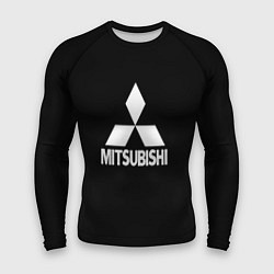 Мужской рашгард Mitsubishi logo white