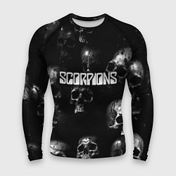 Рашгард мужской Scorpions logo rock group, цвет: 3D-принт