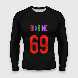Рашгард мужской 6ix9ine logo, цвет: 3D-принт