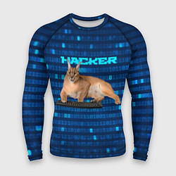 Рашгард мужской Кот Шлепа хакер, цвет: 3D-принт