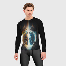 Рашгард мужской Люди в портале, цвет: 3D-принт — фото 2