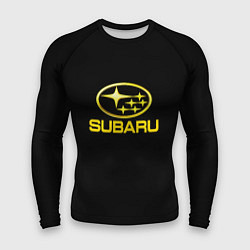 Мужской рашгард Subaru logo yellow