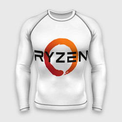 Мужской рашгард AMD ryzen logo white