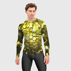 Рашгард мужской Золотые соты, цвет: 3D-принт — фото 2