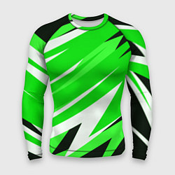 Мужской рашгард Geometry stripes green