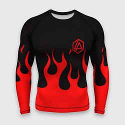 Мужской рашгард Linkin park logo fire