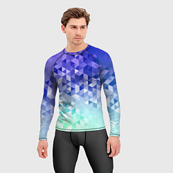 Рашгард мужской Градиентная геометрия, цвет: 3D-принт — фото 2