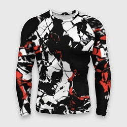Рашгард мужской Черно-красный камуфляж, цвет: 3D-принт
