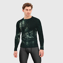 Рашгард мужской Спорткар на тёмной улице, цвет: 3D-принт — фото 2